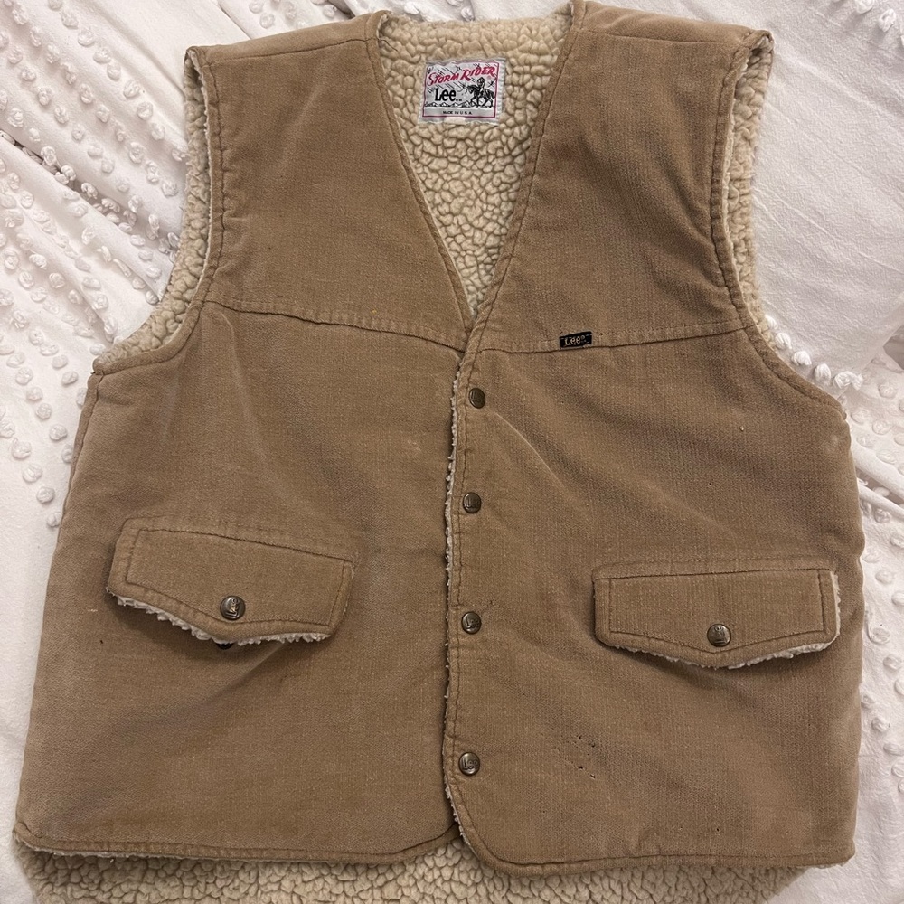 Lee Wool Vest Tan